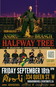 Rub A Dub at The Rivoli ft. Andru Branch & Halfway Tree, Reggaddiction and DJ Friendlyness